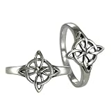 Sterling Silver Celtic Quaternary Wiccan Witches Knot Ring (sz 4-15)