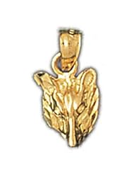Dazzlers Solid 14k Gold Fox Head Charm Pendant Available in three colors from jewelsberry (weights: 0.9 grams only)