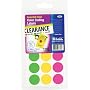 Bazic Round Label, 0.75 Inch, Assorted Colors, 306 per Pack (Case of 24) (3807-24)