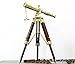 Maritime Brass Table Telescope Nautical Desktop Tripod Shiny Brass Collectible Gift Love