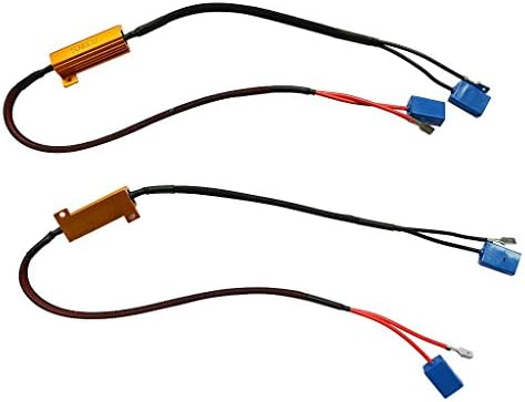 GZXY H1 HID LED Warning Canceller Anti-Flicker Decoder Error Free 50W Load Resistor Ceramic Adapters 1 pair