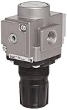 SMC AR25-N02-NZ Regulator, Non-Relieving, 7.25 - 123 psi Set Pressure Range, 53 scfm, No Gauge, 1/4