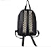 BLACK PU Studded Backpack School Bag Classic Stylish Look for School -JAM Closet