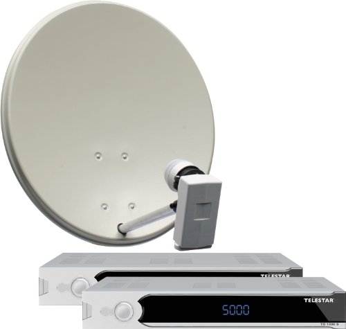 Telestar Basicline 57 1-Teilnehmer Sat-Komplettanlage (inkl. 57cm Spiegel, Twin-LNB, 2x Sa Preisvergleich