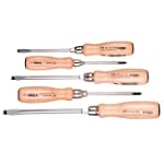 SAVE $5.61 - Felo 07157 22155 Slotted and Phillips Wood Handle Screwdrivers, Set of 5 $25.99