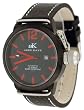 Adee Kaye Men's Hutton Russian Diver Style Automatic Self-Winding Watch Model AK-4020-4(Black Face/Red Numbers)