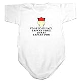 Baby Bodysuit White  Taiwan Food Makes Taiwan Poo !  Taiwan Country 0 - 3 Months