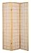 3 Panels Folding Shoji Screen Room Divider, Natural Color