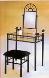 BEAUTIFUL SUNBURST DESIGN VANITY SET IN BLACK