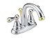 Delta 2565CB-217CB Botanical Double-Handle Centerset Lavatory Faucet with Metal Pop-Up, Chrome and Polished Brass