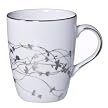 Mug Set of 4 - White and Platinum