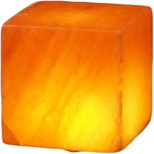 Himalayan Salt Lamp ~ Elegantly Crafted Cube Lamp