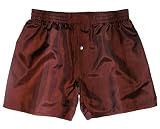 Silk Boxers – XXL – Maroon Stripes – Royal Silk Boxer Shorts