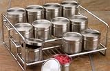 Spice Rack - Chromed Steel (Chrome) (4.25h x 11w x 8.75d)