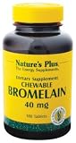 Nature's Plus - Chewable Bromelain, 40 mg, 180 chewable tablets