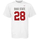 Nike Ohio State Buckeyes Youth White #28 T-shirt