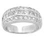 1.30Ct. 14K. White Gold Channel, Pave Diamond Anniversary Ring