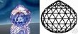 30mm Swarovski Strass Logo Blue Violet Crystal Ball Prisms #8558-30