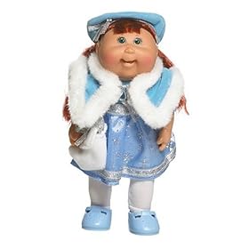 <b>Cabbage Patch Kids Mini Dolls - Holiday Collection - Dark Hair Girl in Blue Dress</b>