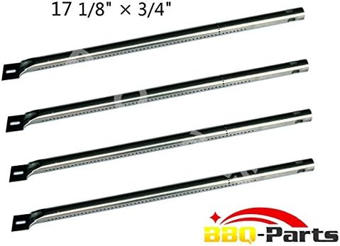 16731(4-pack) Stainless Steel Burner Replacement for Select Gas Grill Models by Amana, Surefire and Others (17 1/8" x 3/4")