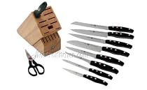 J.A. Henckels Twin Signature Stainless-Steel 11-Piece Knife Set with Block
