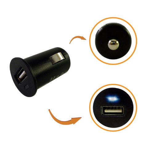 LB1 High Performance Low Profile Micro USB Car Charger Adapter for verizon DROID RAZR M by MOTOROLA (Black)