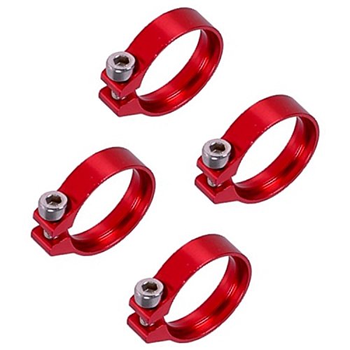 Phobya Hose Clamp with Hexagonal Socket, 16mm to 17mm (5/8"), Red, 4
