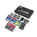 Black Premium Quality USB 2.0 Multi Slots Card Reader & Writer All In One SDHC For SDHC CARDS, Micro SD, Mini SD (adapter required), MS, MS Pro, MS Duo, MS Pro Duo, MS MG, RS MMC Mobile, MMC 4.0, Ultra II SD, Extreme SD, T-Flash (no adapter required), MMC micro card, M2 (adapter required), Memory Stick, Memory Stick PRO, Memory Stick Micro (PRO Duo or PRO adaptor needed), Memory Stick Duo PRO, Sony PSP PS2 PS3, Sony Memory Stick / Pro / Duo, Sony Duo Pro, Sony M2, XD, XD Picture Card, Compact Flash, CF, CF I, CF II, Compact Flash - Plug & Play For Windows 7, Windows 98 SE, ME, 2000, XP, Vista, Mac OS V9.2 and Greater - Part of the Crazy4fones Accessories Range
