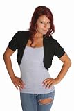 Black Fashion Short Sleeve Cute Shrug Top SC31001