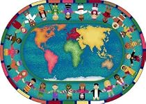 Hands Around The World Rug - 10.75 Foot x 13.15 Foot Rect