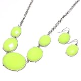 Fashion Gemstone Necklace Set; 18