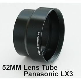 Janco 52mm Diameter lens adapter tube for Panasonic LX-3 to accept 52MM Filter, Lens caps, adapters & auxiliary lens