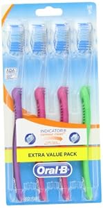 Oral-B Indicator Contour Clean Soft Toothbrush 4 Count