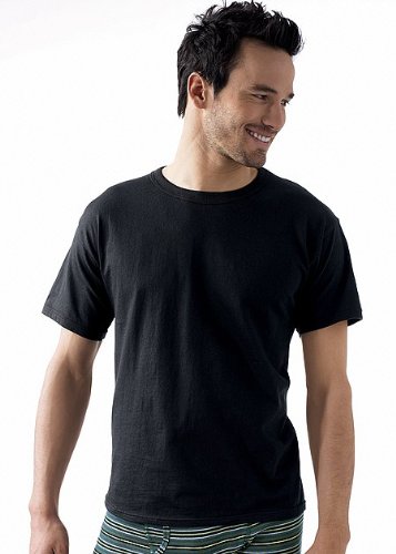 Hanes ComfortSoft Dyed Crew Shirt (Black 4-Pack)