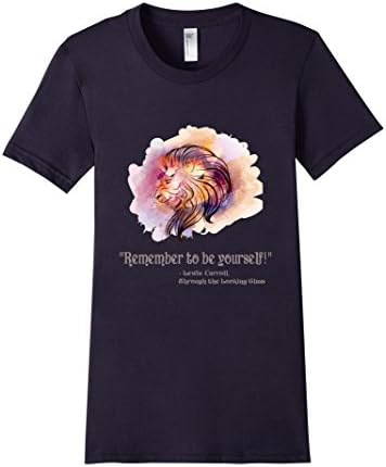 Women's Remember to be Yourself Through the Looking Glass T-Shirt Medium Navy