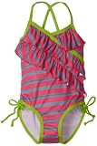 Pink Platinum Girls 2-6X Heather Stripe One Piece Swimsuit