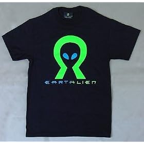 EARTHLIEN - Big Head - Black ALIEN T-shirt