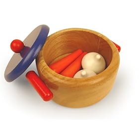Wooden Casserole Dish with Vegetables