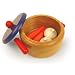 Wooden Casserole Dish with Vegetables