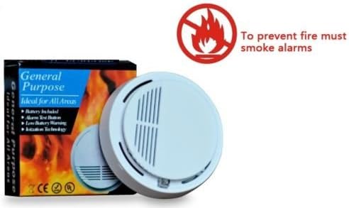 Wireless Smoke Detector Home Security Fire Alarm Sensor System Cordless White