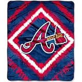 Atlanta Braves 50" x 60" Micro Raschel Throw Polyester Binding Graphic Background Durability