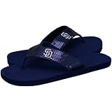 MLB San Diego Padres Ladies Navy Blue Sequin Strap Flip Flops (9/10)