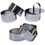 6 CERCLES DE PR�SENTATION INOX + 1 POUSSOIR 8 CM NEUF