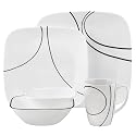 Corelle Square Simple Lines 30-Piece Dinnerware Set, Service for 6