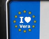 Produkt-Bild: 4 Aufkleber - WEI&szlig; - I love Vera - Nummernschild, Spiegel, Handy Sticker