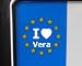 Produkt-Bild: 4 Aufkleber - WEI&szlig; - I love Vera - Nummernschild, Spiegel, Handy Sticker