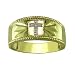 Men’s 14K Yellow Gold .03 ct.t.w. Diamond Cross Ring