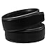EazyBelt Black Leather with Automatic Ratchet System - BUCKLE NOT INCLUDED