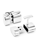 Polished Silver Oval WIFI and 2GB USB Combination Cufflinks