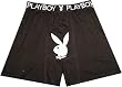 Playboy Black/Silver Bunny Logo with special fun fly Boxer Shorts for men